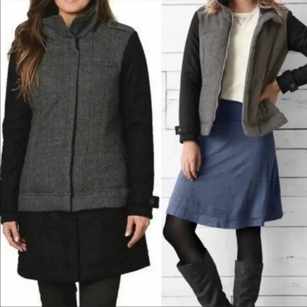 Prana Insulated‎ Wool Blend Caprise Gravel Jacket